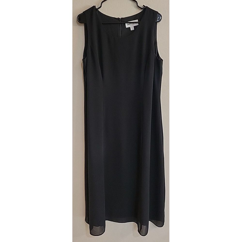 Danny & Nicole New York womens dress‎ black Size 16P Maxi fully lined sleeveless